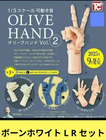 1/3 SCALE 가동 손목 올리브 핸드 Vol.2 본 화이트 세트