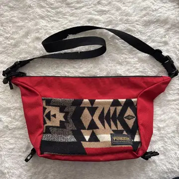 Pendleton 기하학 패턴 숄더백 레드