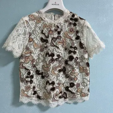 ZARA 자수 레이스 상의