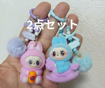 라부부 Labubu 키링 인기 스트랩 2개 세트