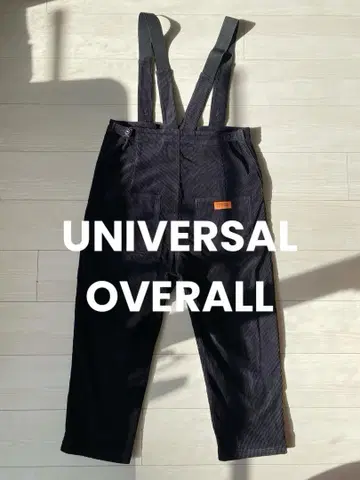 UNIVERSAL OVERALL 서스펜더 팬츠 블랙 코듀로이