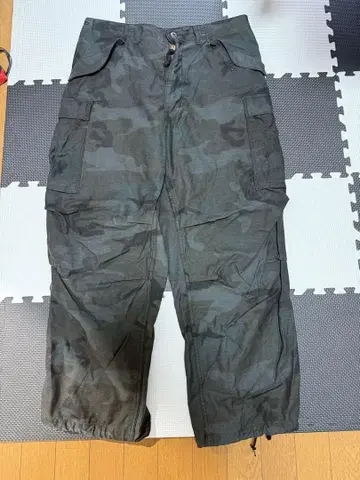 와이퍼 M-65 블랙 염색 카모 패턴 카고 팬츠