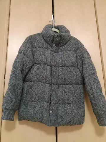 DUFFER 더퍼 케이블 니트 다운 자켓 그레이 L 페이즐리