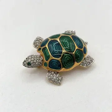 스와로브스키 SWAROVSKI 거북이 브로치 큐빅