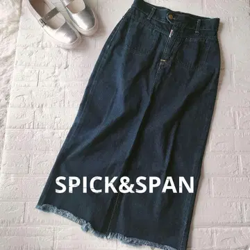 [ 스픽앤스팬 ] [ spick&SPAN ] 데님 스커트 삼스잉 콜라보