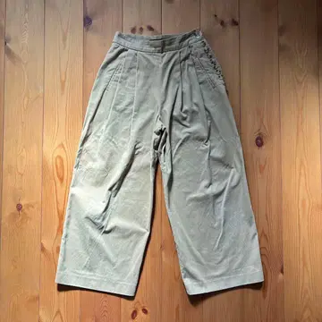 [ ZARA ] 치노 와이드 팬츠 ( 턱 사이드 버튼 포함 )