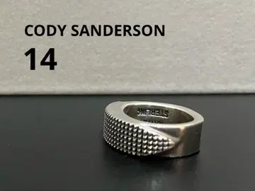 코디 샌더슨 14호 크로스 컷 V 실버 925 반지