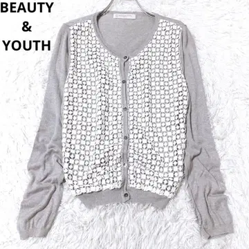 뷰티 앤 유스 가디건 상의 레이스 겉옷 일본제