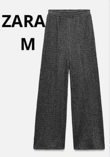 [택 포함 새상품] ZARA 자라 텍스처 원단 와이드 팬츠 M