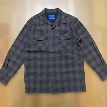 90s 펜들턴 보드 셔츠 브라운 옴브레 체크 멕시코제