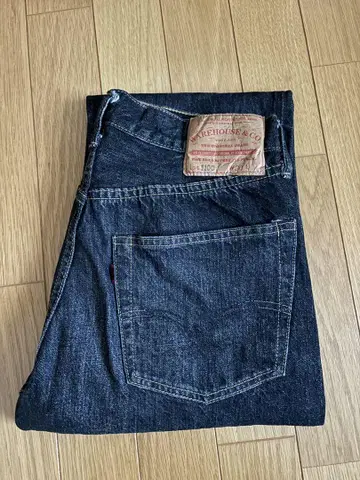 WAREHOUSE 스트레이트 데님 1100 블랙 데님 웨어하우스