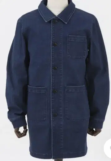 STRETCH DENIM MIDDLE LENGTH COAT