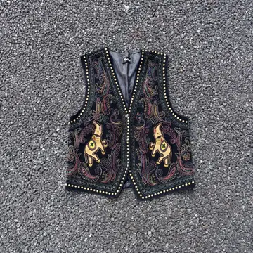 80s 올 패턴 Vest