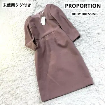 새상품 프로포션 바디 드레싱 메탈바 울 원피스 핑크 계열 S