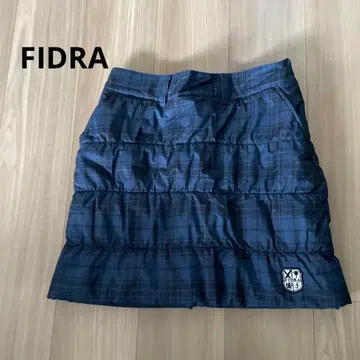 FIDRA 피도라 네이비 계열 체크 퀼팅 골프 스커트 M 사이즈