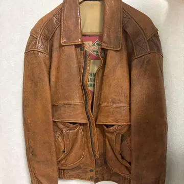 쇼와 레트로 가죽 점퍼 레더 자켓 레어템 양가죽