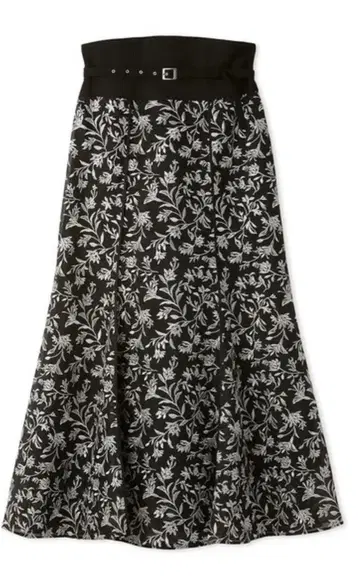 Lily Brown 미야와키 사쿠라 머메이드 스커트 블랙