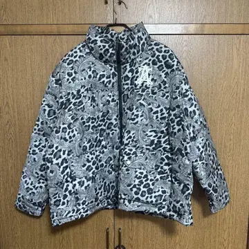 AZZURRO 레오파드 무늬 다운 자켓 M