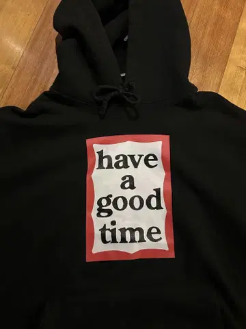 have a good time 후드티 블랙