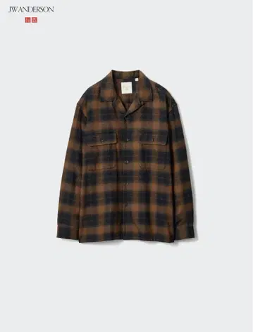 유니클로 JW ANDERSON 브러쉬드 코튼 오버 사이즈 셔츠 M