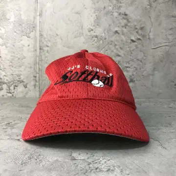 cb39 구제 의류 캡 빨간색 90s Y2K