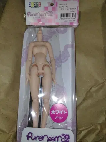 [S 화이트 1체] 아존 퓨어니모 2 모션 여아 바디 인형