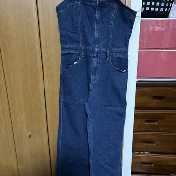 다크 블루 데님 오버롤