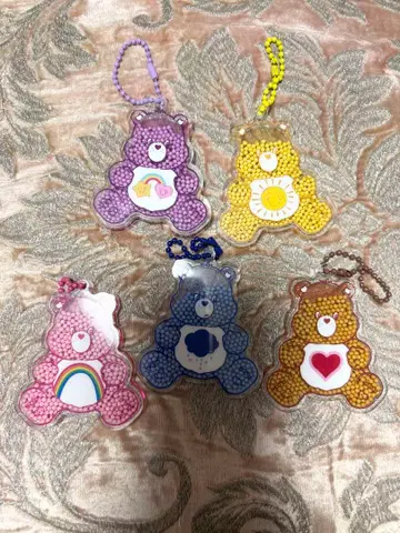 케어베어 바스락 아크릴 키링 가챠가챠