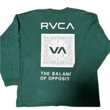 [ 오늘만 한정 판매 ] RVCA 그린 긴팔 티셔츠 S 사이즈