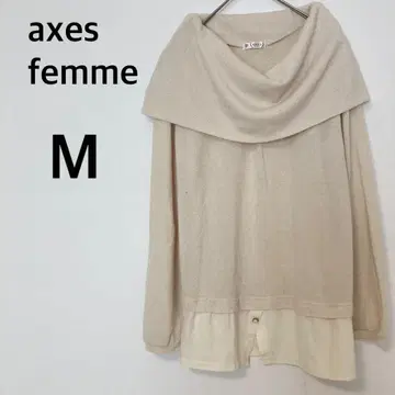 axes femme 오프숄더 니트 [M] 스웨터 심플 돌려입기
