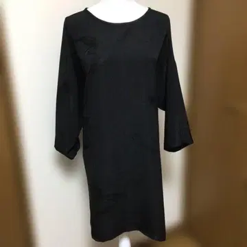 기모노 리메이크 블랙 무릎 기장 원피스 + 스톨 포함 L~LL