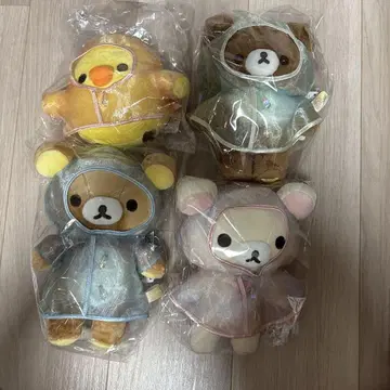 비 온 뒤 갬 리락쿠마 봉제 인형 레인코트