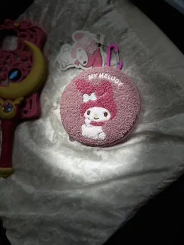 MY MELODY 보아 파우치 핑크 핑크 카라비너 포함