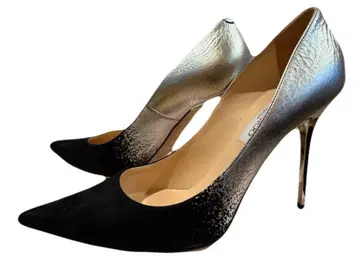 지미추 블랙 실버 하이힐