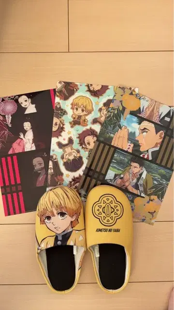 귀멸의 칼날 파일 룸슈즈 수건