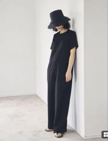 todayful 투데이풀 하프 슬리브 와이드 콤비네존
