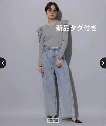 Arpege story 턱 와이드 데님