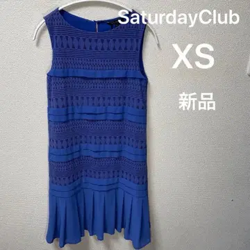 SaturdayClub 슬리브리스 원피스 XS 블루 슬리브리스