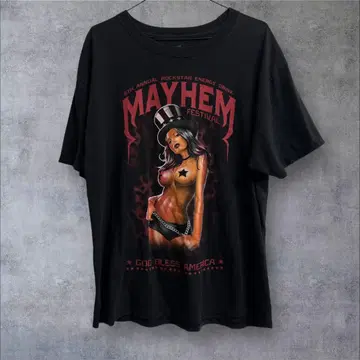Hanes 헤인즈 반팔 T셔츠 블랙 L MAYHEM FESTIVAL