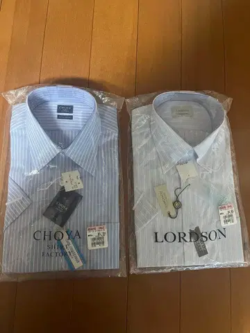 LORDSON & CHOYA 스트라이프 와이셔츠 2장 세트 반팔