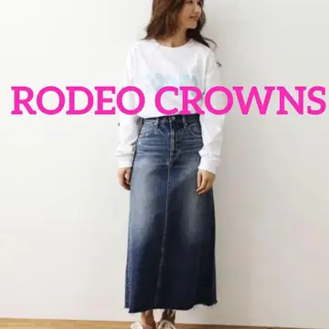 새상품급 로데오 크라운 빈티지 롱 데님 스커트 맥시 길이