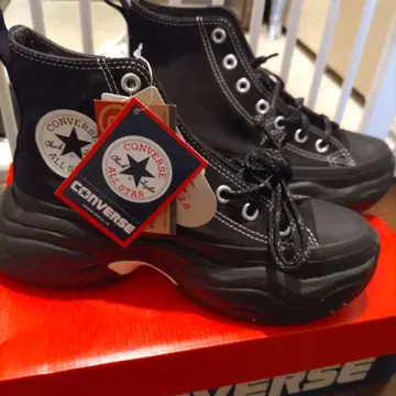 Converse 블랙 하이컷 통굽 스니커즈