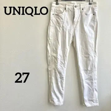 UNIQLO 유니클로 화이트 데님 슬림 핏 청바지 27 여성용