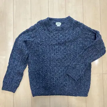 LL.Bean 차콜 그레이 케이블 니트
