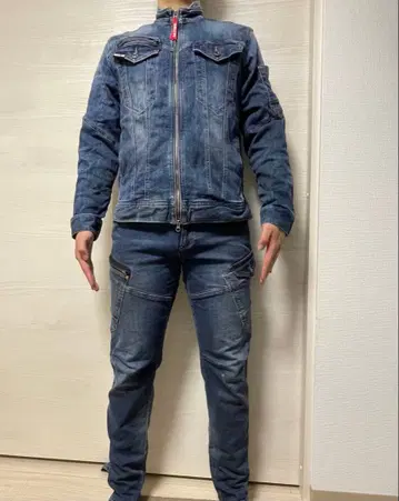 Burtle Work Wear 데님 자켓과 팬츠 세트 LL