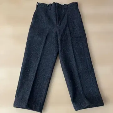 L.L.Bean 다크 그레이 체크 와이드 팬츠