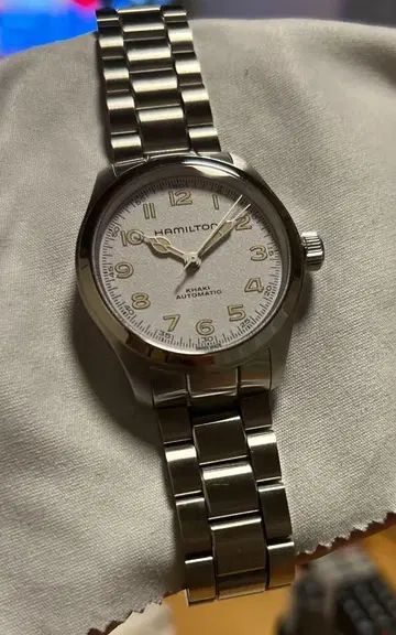 고품질 HAMILTON 마흐 38mm 화이트 다이얼 H70405710