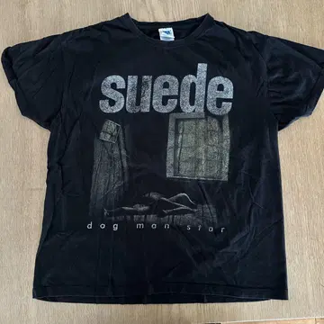 SUEDE 밴드 티셔츠 구제 의류 레어 빈티지