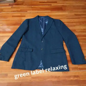 다크 블루 블레이저 울 혼방