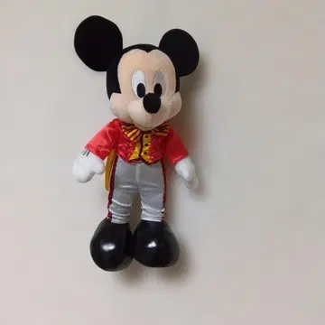 미키마우스 봉제 인형 빨간색 의상 약 30cm 디즈니